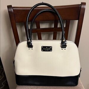 Kate Spade Two-Tone Black and Cream Satchel